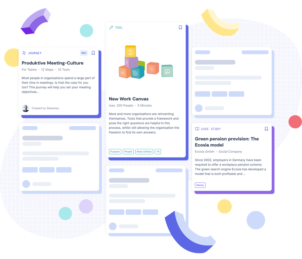 9 Spaces tools with confetti