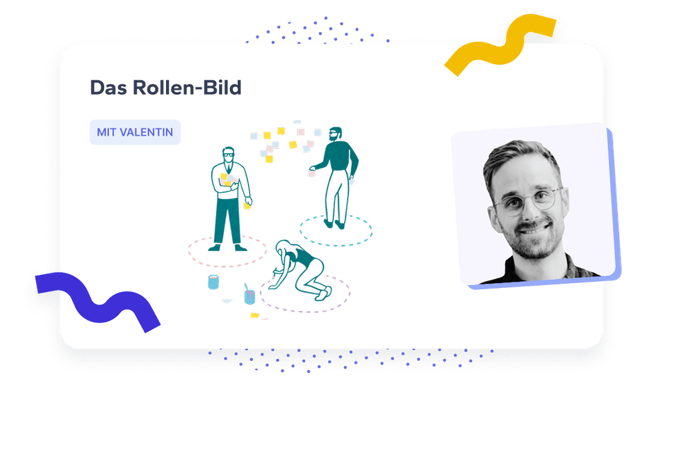 Foto von Valentin aus dem 9 Spaces Team kombiniert mit dem Tool "Das Rollen-Bild"