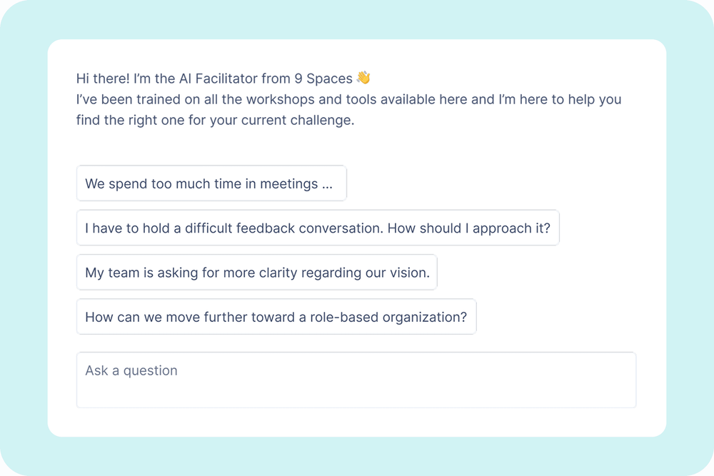 9 Spaces AI Facilitator