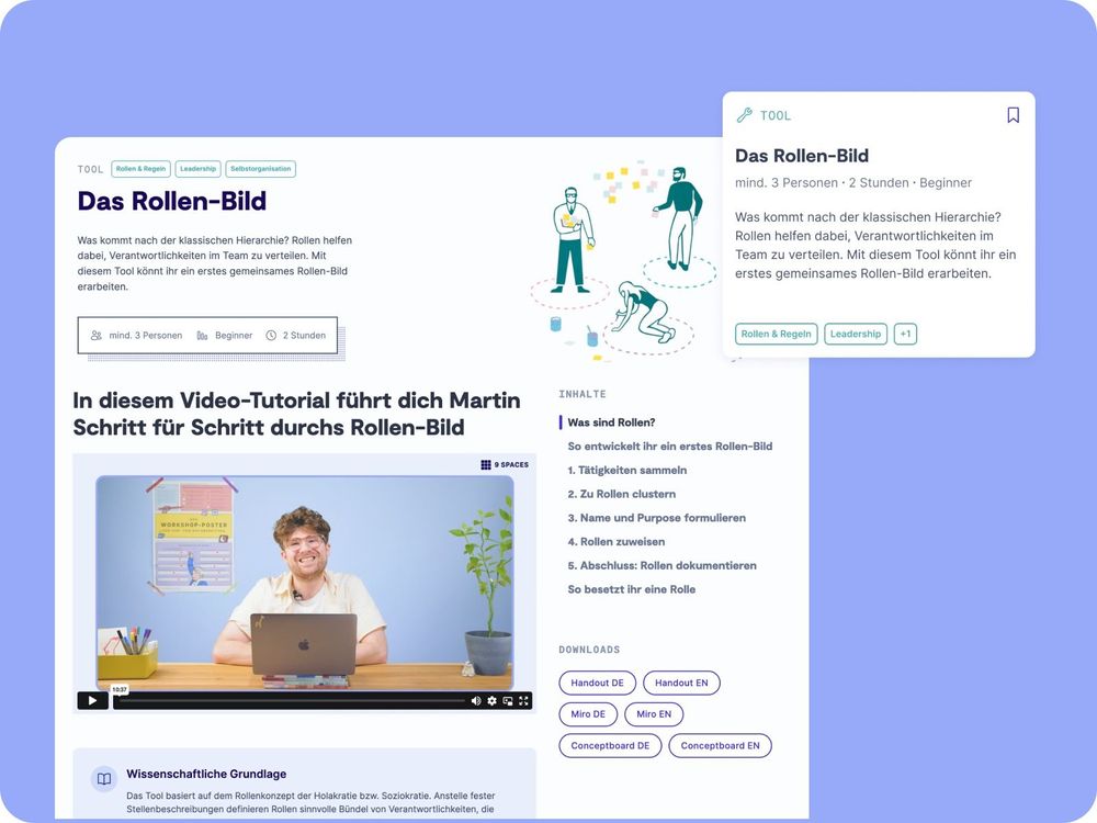 Das 9 Spaces Tool "Das Rollen-Bild" mit Video-Vorschau und Download-Materialien