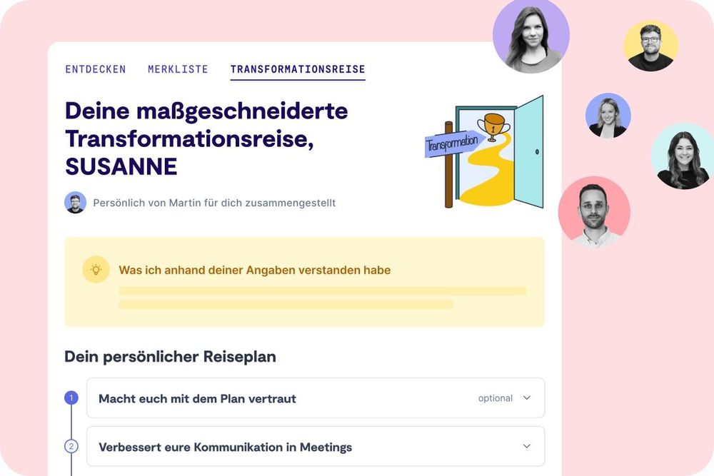 Illustration der 9 Spaces Transformationsreise