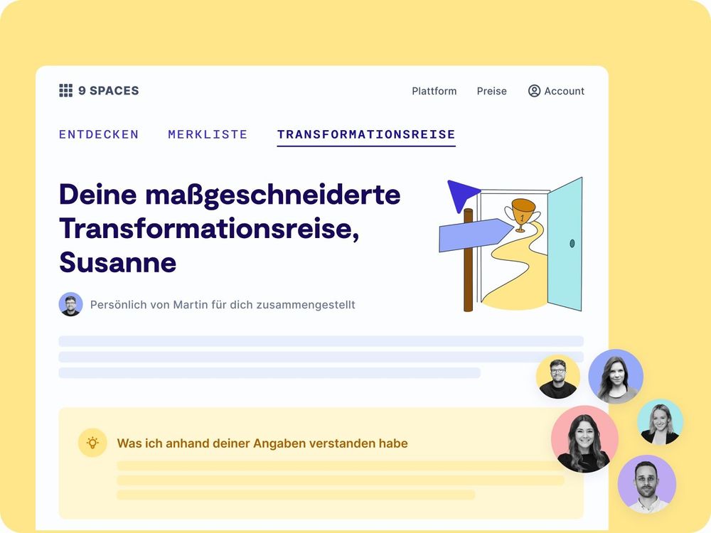 Maßgeschneiderte Transformationsreise erstellt von Martin