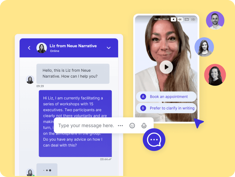 Screenshot showing 9 Spaces workshop hotline