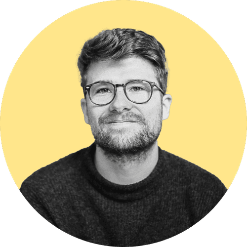 a picture of Martin on a yellow background