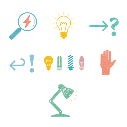 Icons, die die einzelnen Schritte des integrativen Entscheidungsprozesses illustrieren