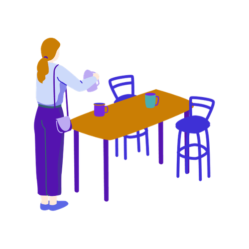 A person is getting coffee