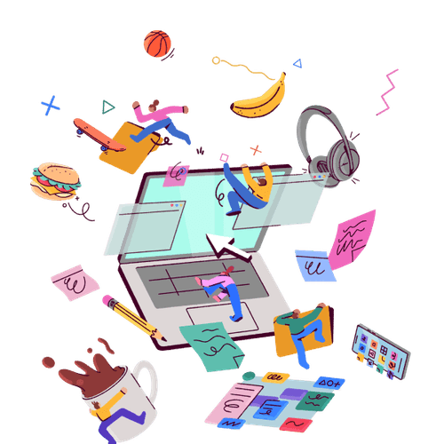 Illustration of a computer