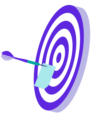 Illustration of a dartboard