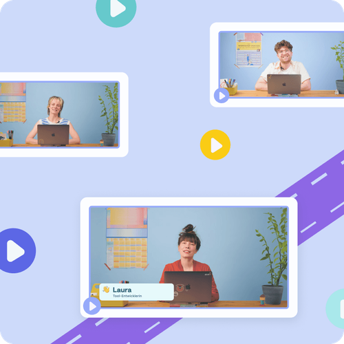 Drei Screenshots von 9 Spaces Video-Tutorials